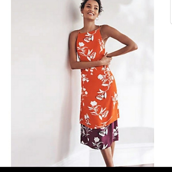 Ann Taylor Dresses & Skirts - Ann Taylor Orange Purple Summer Dress ♥